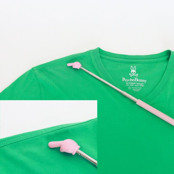 Psycho Bunny T-Shirt Mens XL 7 Green V-Neck Classic 100% Pima Cotton Streetwear - Picture 6 of 11